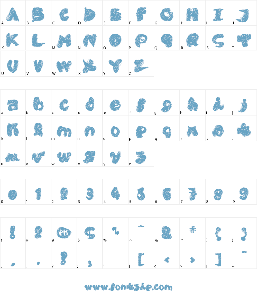 PK CoBrA Font Character